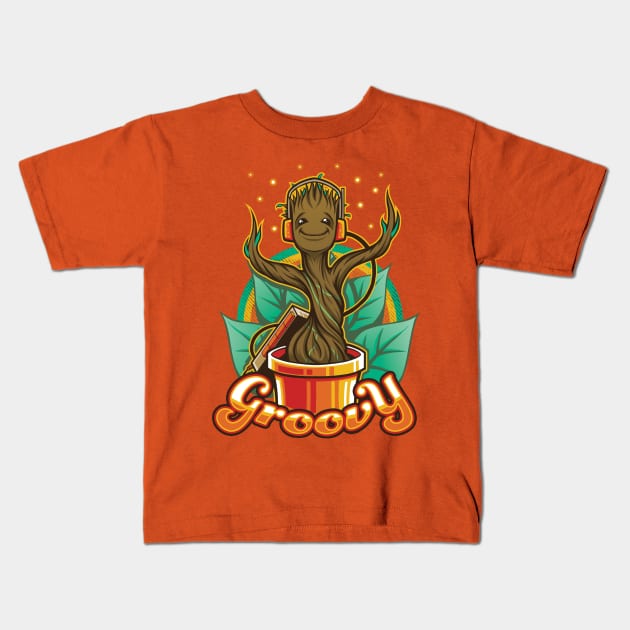 Groovy Groot Groot Kids T Shirt TeePublic